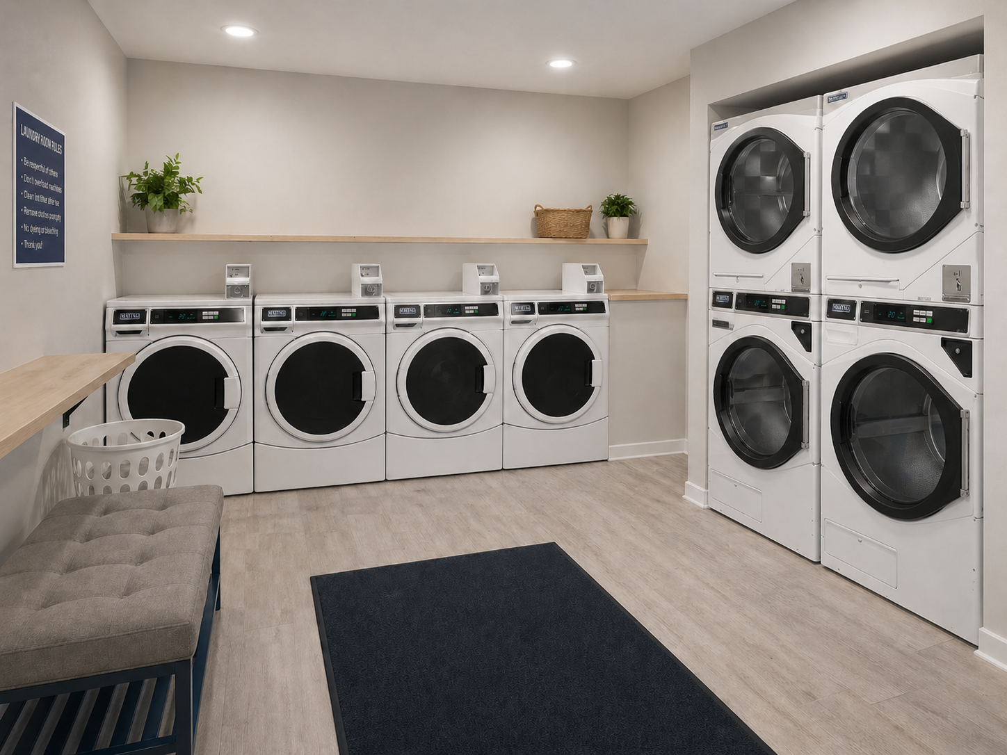 Lucky Spin full-service laundry room