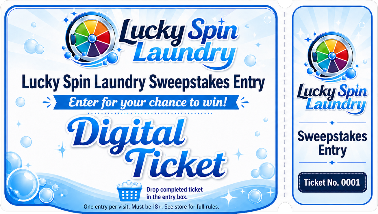 Lucky Spin Laundry digital sweepstakes ticket
